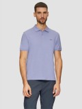 s.Oliver Tricou polo barbati, din bumbac cu croiala Regular Fit, logo, Lila, S