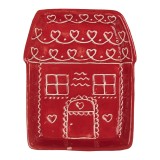 Cumpara ieftin Platou Casuta Turta Dulce ceramica rosie maro 15x19x3 cm