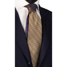 Cravată mătase cu nod &icirc;n contrast N2546, model unicat