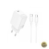 Incarcator Retea Cu Cablu USB-C Borofone BN26 Fuente 20W 3A 1 x USB-C Alb