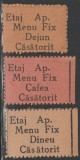 1940 Romania - Set 16 vignete din carnet de ratie de alimente pentru casatoriti