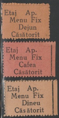 1940 Romania - Set 16 vignete din carnet de ratie de alimente pentru casatoriti foto