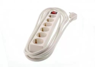 Prelungitor 6 prize 5m cu intrerupator cablu 3xG1.5mmp Well foto