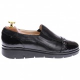 Pantofi dama casual din piele naturala, cu platforme - P103CRN2