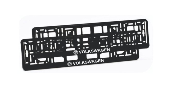 Set 2 suporti numar inmatriculare personalizat Volkswagen