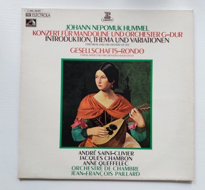 Hummel &amp;ndash; Concerto Pour Mandoline / Introduction &amp;amp; Variations / Rondo De Societe foto