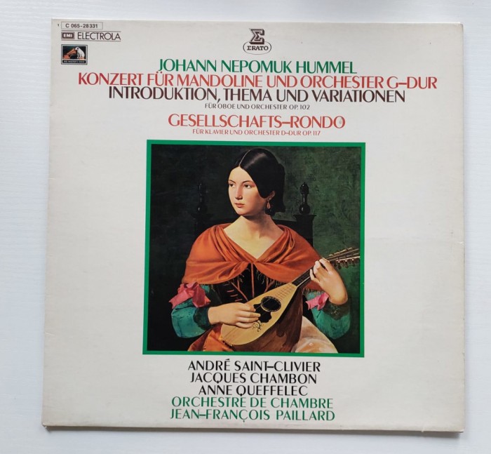 Hummel &ndash; Concerto Pour Mandoline / Introduction &amp; Variations / Rondo De Societe