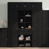 VidaXL Dulap &icirc;nalt, negru, 70x42,5x185 cm, lemn prelucrat
