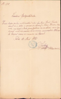 A2520N Licență protopresbiterală de căsătorie, 1883, Folea, județul Timiș foto