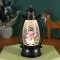 Decoratiune Luminoasa, Flippy, Felinar de Craciun, cu Lumina LED, Ornament Model Lampa cu Ulei Om de Zapada, cu Maner, 14x7x6 cm, Negru