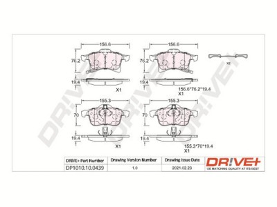 Dr!ve+ DP1010.10.0439 set placute frana,frana disc foto