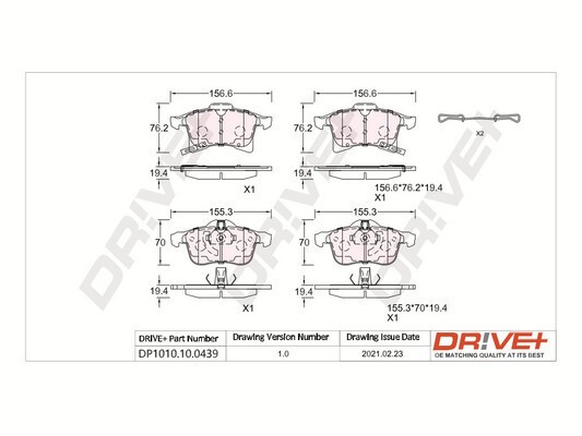 Dr!ve+ DP1010.10.0439 set placute frana,frana disc