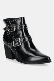 Answear Lab botine femei, culoarea negru, cu toc drept