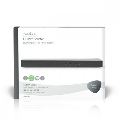 Splitter HDMI 4K 60Hz 8-porturi 1x intrare HDMI - 8x iesiri HDMI Nedis foto