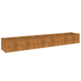 Pat de gradina inaltat 291x50x36 cm, otel corten