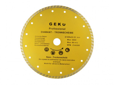 Disc diamantat cu gauri 230mm, Geko G00264 foto