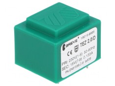Transformator &icirc;ncapsulat 2VA 230VAC 15V 133,3mA pentru PCB