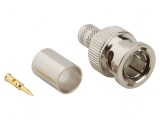 Conector BNC mufă tată drept 75&Omega; RG6 pentru cablu POM