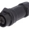 Conector circular mufă 16mm 5 pini aurit