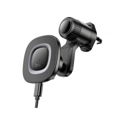 Incarcator Auto Wireless HOCO HW30, 15W, 1.67A, Negru foto