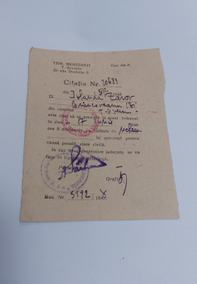 Vechi document semnatura olograf, anul 1948 foto