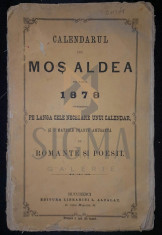 CALENDARUL LUI MOS ALDEA PE ANUL 1878 foto