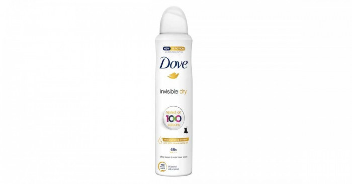 Dove női izzad&aacute;sg&aacute;tl&oacute; Dezodor Invisible dry 250ml