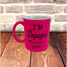 Cană personalizată &quot;I&#039;m engaged&quot; Termosensibila - Roz interior