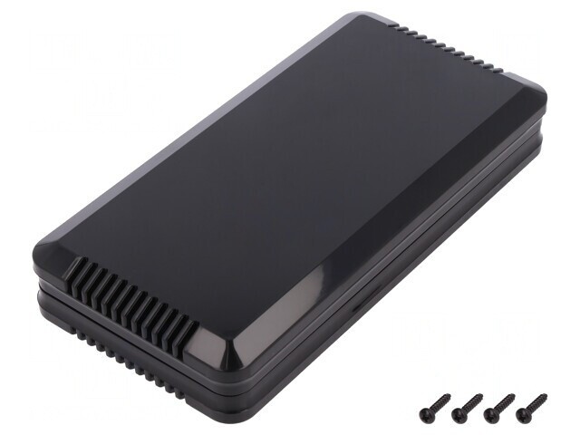 Carcasă Alarmă ABS Neagră Ventilată 85x169x30 mm