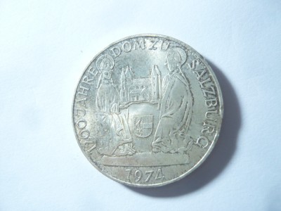 Moneda 50 schillingi Austria 1974 argint , cal. UNC 1200 ani Salzburg Dom foto