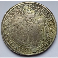 Thaler, 1600, Electoratul de Saxonia (Christian II, John George și August).