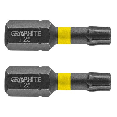 Set biti de impact TX25X25mm 1/4&amp;quot; 2buc. GRAPHITE 56H514 HardWork ToolsRange foto