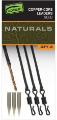 Montura Fox Edges Naturals Copper-Core Leaders, 75cm, 3buc/pac