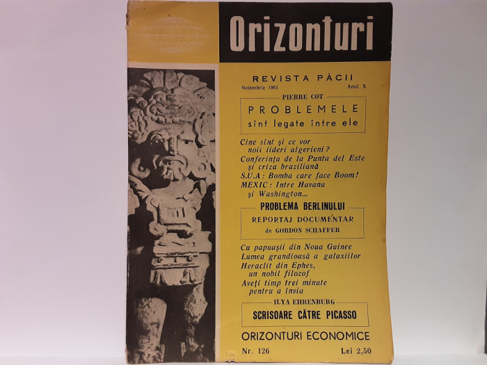 Revista pacii Orizonturi - Nr.126 noiembrie 1961