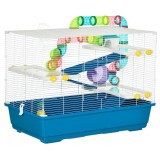 PawHut Cusca Extra Mare pentru Hamsteri cu Tuburi si Tuneluri, pe 4 Nivele cu Manere, Sticla de Apa, Farfurie, Roata pentru Exercitii | Aosom RO