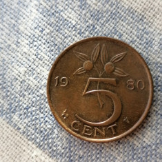 MONEDA - 5 CENT 1980 OLANDA