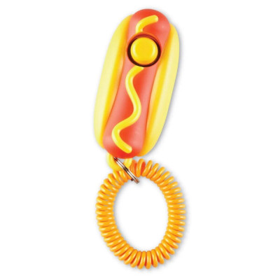 Jucarie dresaj caini - Clicker Hot dog PlayLearn Toys foto