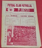 Program meci fotbal PETROLUL PLOIESTI - "FLACARA" MORENI (31.05.1981)