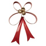 Cumpara ieftin Decoratiune Craciun Fundita metal rosu auriu 37x9x55 cm