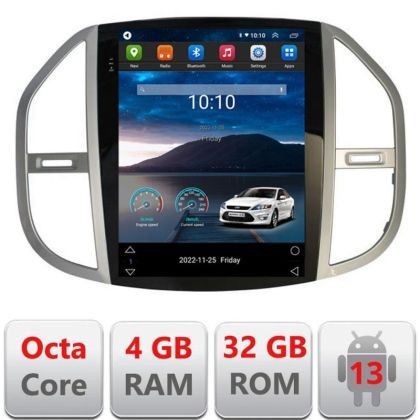 Navigatie tip Tesla Mercedes Vito 2016- radio gps internet 8Core 4G carplay android auto 4+32 kit-tesla-068+EDT-E420 CarStore Technology