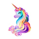 Cumpara ieftin Sticker decorativ, Unicorn, Multicolor, 86 cm, 8568ST, Oem