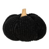 Cumpara ieftin Dovleac decorativ textil negru lemn natur 15x12 cm