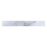 Plinta gresie portelanata Orochiaro White, imitatie marmura, alb, mata, 7.5 x 60 cm