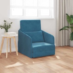 vidaXL Pat canapea albastru 65 x 80 x 83 cm Catifea
