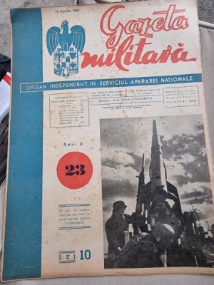 Gazeta militara nr. 22/14 aprilie 1940 foto