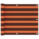 Cumpara ieftin Paravan de balcon portocaliu si maro 75x600 cm tesatura oxford
