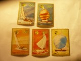 Serie mica Yemen YAR Jocurile Olimpice 1972 Munchen Yole (Kiel), 5 valori, Stampilat