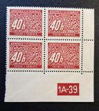 Protectoratul Boemiei și Moraviei - (1939) - Bloc "Motive Populare / Inimă Tradițională" 40h Roșu cu Margine și Dată "1A-39" (MINT / Neștampilat) CLK1
