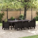 Masă de Grădină vidaXL Maro 250x100x73 cm Poly Rattan, Masă de Grădină vidaXL Maro 100x100x73 cm Poly Rattan, Masă de Grădină vidaXL Maro 150x100x73 c