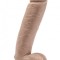 Dildouri mari - Get Real Dildo 25 cm cu Testicule - Natural